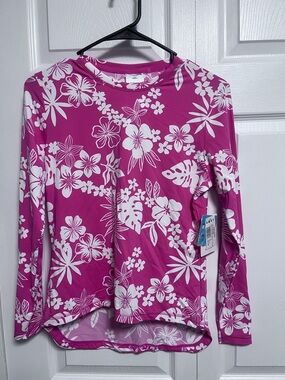 NWT XS Roxy Women's Long Sleeve Floral Rash Guard Swimsuit